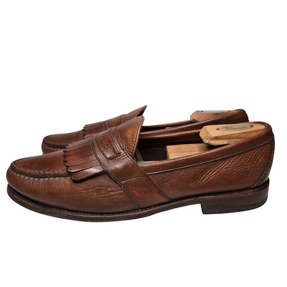 Allen Edmonds Springvale Brown Leather Kiltie Slip On Men\'s Dressy Office 11D main image 4